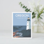 Yaquina Lighthouse Oregon Verenigde Staten Reispla Briefkaart (Staand voorkant)