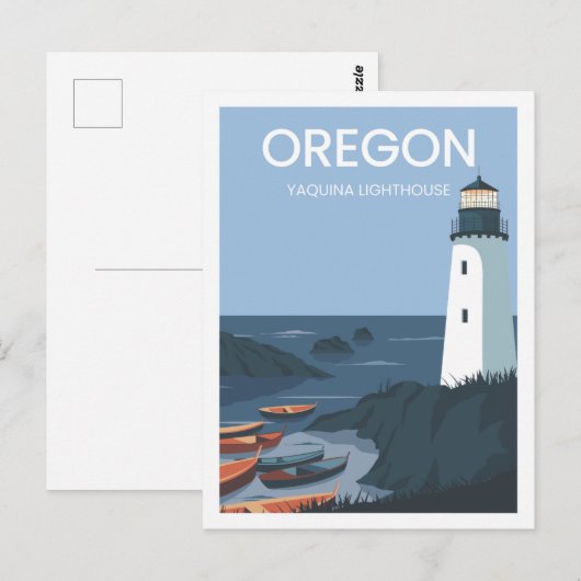 Yaquina Lighthouse Oregon Verenigde Staten Reispla Briefkaart (Voorkant / Achterkant)