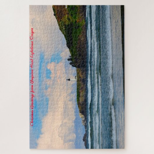 Yaquina vuurtoren Oregon. Kerstgroeten Legpuzzel (Verticaal)