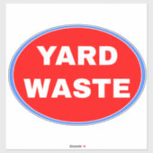 Yard afval pick-up & prullenbak - rood sticker (Vel)