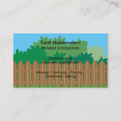 Yard Maintenance Service Visitekaartje (Voorkant)