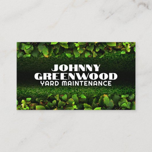 Yard onderhoud en landschapsarchitectuur natuur visitekaartje (Voorkant)