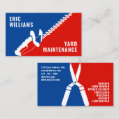Yard onderhoud sportieve logo visitekaartje (Voorkant / Achterkant)