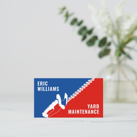 Yard onderhoud sportieve logo visitekaartje (Staand voorkant)