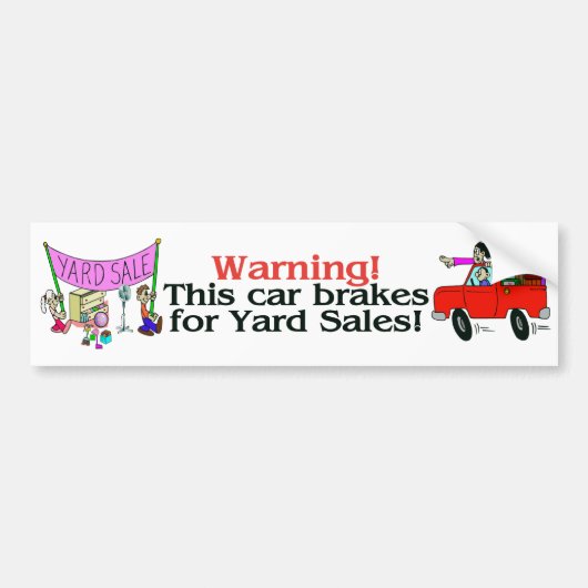 Yard Sale Bumpersticker (Voorkant)