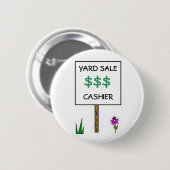 YARD SALE CASHIER - knop Ronde Button 5,7 Cm (Voorkant /achterkant)