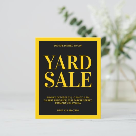 Yard Sale Flyer (Staand voorkant)