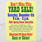 Yard Sale Flyer (Voorkant)