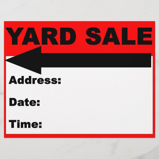 Yard Sale Flyer (Voorkant)