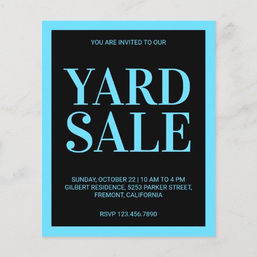 Yard Sale Flyer (Achterkant)