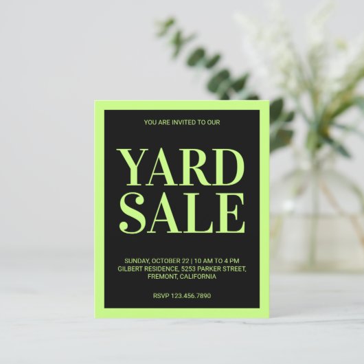 Yard Sale Flyer (Staand voorkant)