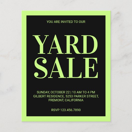Yard Sale Flyer (Voorkant)
