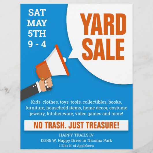 Yard Sale Flyer Sjabloon (Voorkant)