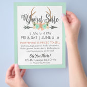 Yard Sale Flyer Sjabloon (Hand)