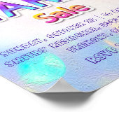 Yard Sale Home Drives Holographic Glitter Event Poster (Hoek)