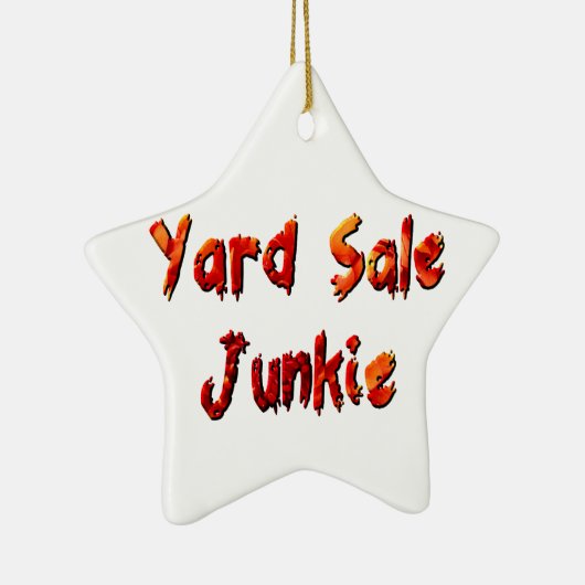 Yard Sale Junkie Keramisch Ornament (Rechts)