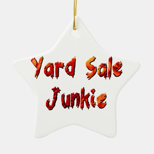 Yard Sale Junkie Keramisch Ornament (Voorkant)