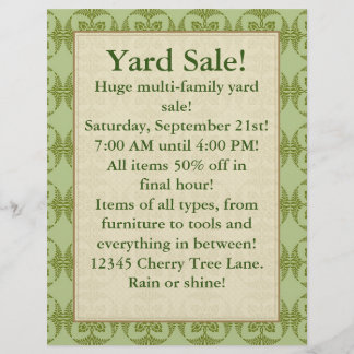Yard Sale (kan worden veranderd) Shades of Green Flyer