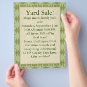 Yard Sale (kan worden veranderd) Shades of Green Flyer (Hand)