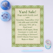 Yard Sale (kan worden veranderd) Shades of Green Flyer (Enkel)