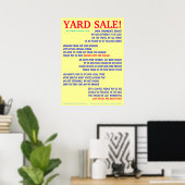 Yard Sale Poem Poster (Thuiskantoor)