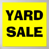 YARD SALE-Poster Poster (Voorkant)
