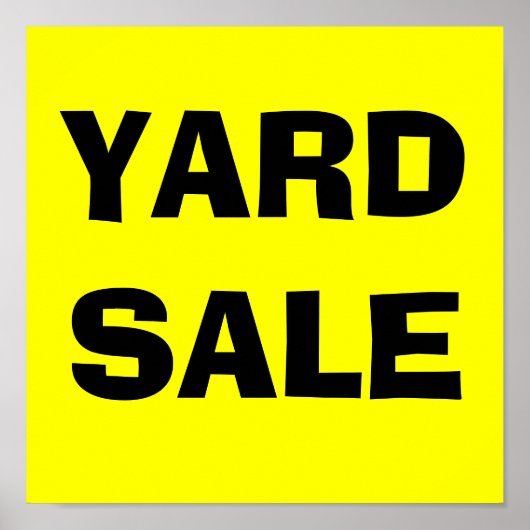 YARD SALE-Poster Poster (Voorkant)
