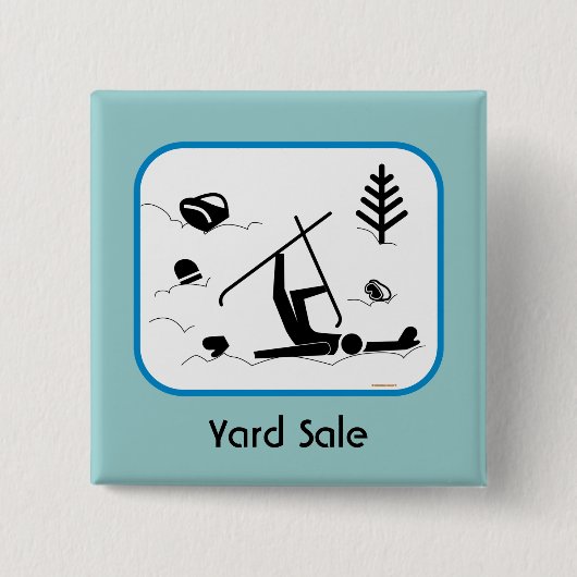 Yard Sale Vierkante Button 5,1 Cm (Voorkant)