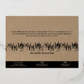 Yard Service Kerst Folie Zakelijke vakantie Kaart (Achterkant)