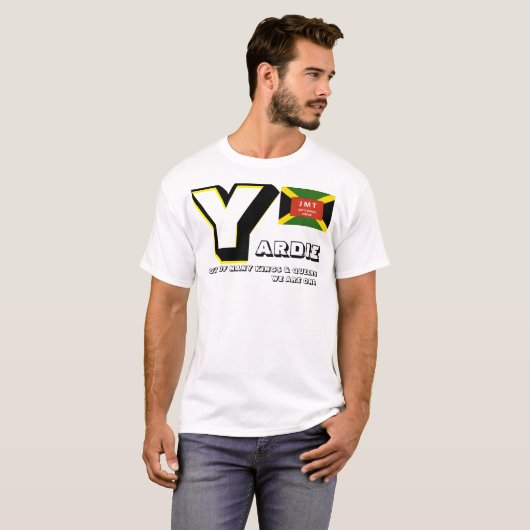 YARDIE. Mannen Basic Tshirt (Voorkant volledig)