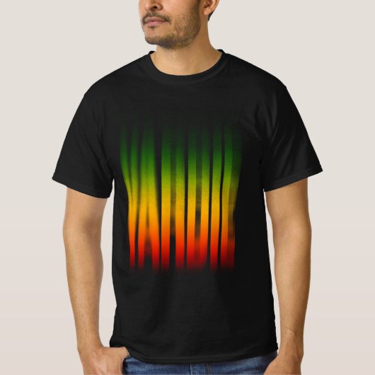 Yardie Wazig Effect Typografie Rasta Reggae T-shirt (Voorkant)