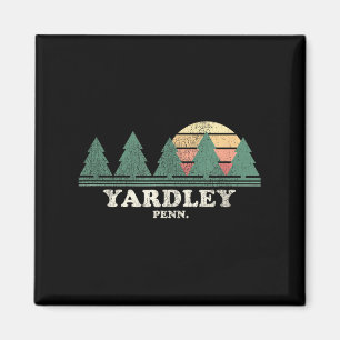 Yardley Pa Vintage Terugblik T-shirt Retro 70s Des Magneet