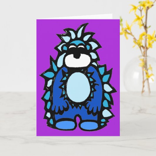 Yardley the Yeti - note card Kaart (Gele Bloem)