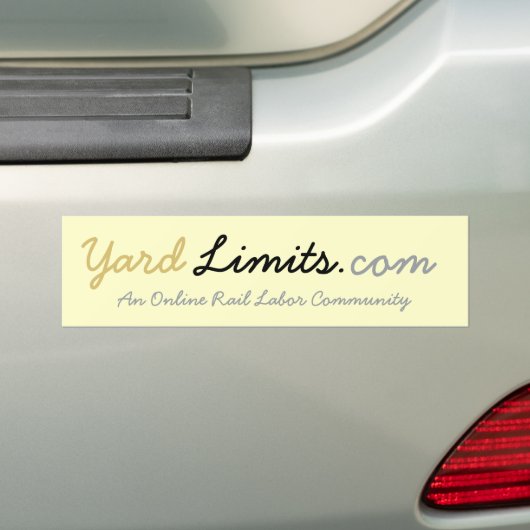YardLimits.com bumpersticker (Op auto)