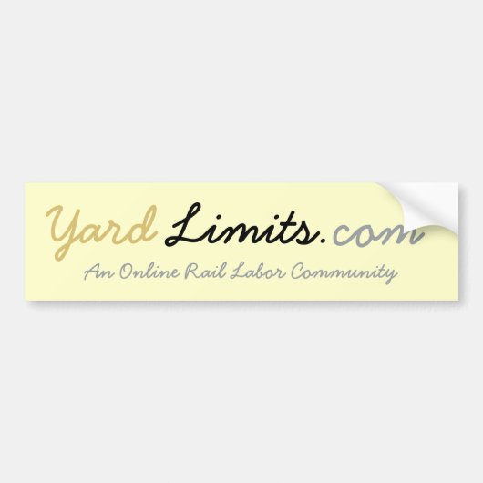 YardLimits.com bumpersticker (Voorkant)