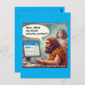 Yarg’s First Login: Banking Like a Caveman Briefkaart (Voorkant / Achterkant)