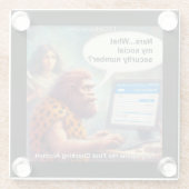 Yarg’s First Login: Banking Like a Caveman Glazen Onderzetter (Achterkant)