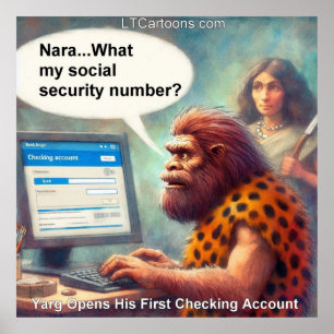 Yarg's Eerste Login: Bankieren Als Een Holbewoner Poster