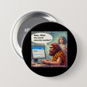 Yarg's Eerste Login: Bankieren Als Een Holbewoner Ronde Button 7,6 Cm