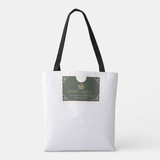 Yark Tailor: Crafted Elegance, Carried With Style Tote Bag (Achterkant)