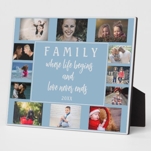 Yarly Family Gezegde Blue Keepomwille Photo Collag Fotoplaat (Zijkant)