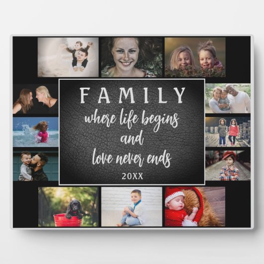 Yarly Family Gezegde Keepslag 12 Photo Collage Fotoplaat (Voorkant)