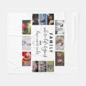 Yarly Family Keepomwille Gezegde 12 Photo Collage Fleece Deken (Voorkant (Horizontaal))
