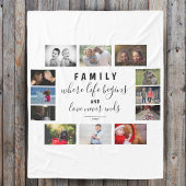 Yarly Family Keepomwille Gezegde 12 Photo Collage Fleece Deken