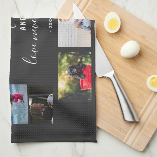 Yarly Family Keepomwille Gezegde 12 Photo Collage Theedoek (Quarter Fold)