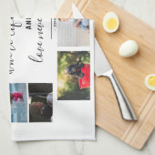 Yarly Family Keepomwille Gezegde 12 Photo Collage Theedoek (Quarter Fold)