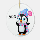 Yarly Kerstmis Penguin  Keramisch Ornament (Links)