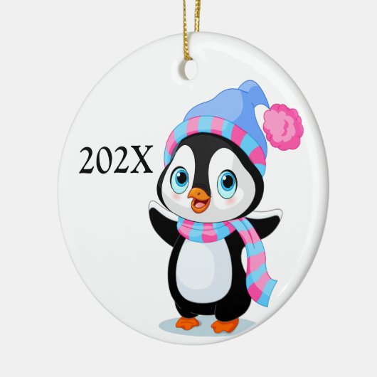 Yarly Kerstmis Penguin  Keramisch Ornament (Links)