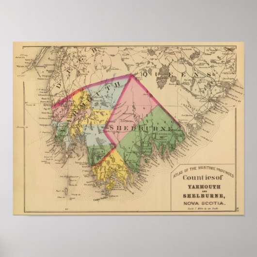 Yarmouth, provincie Shelburne, NS Poster (Voorkant)