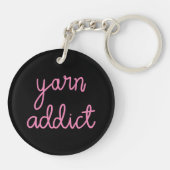 Yarn Addict Typografie Sleutelhanger (Achterkant)